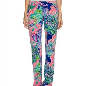 Lilly Pulitzer Jordynne Velour Pants EUC